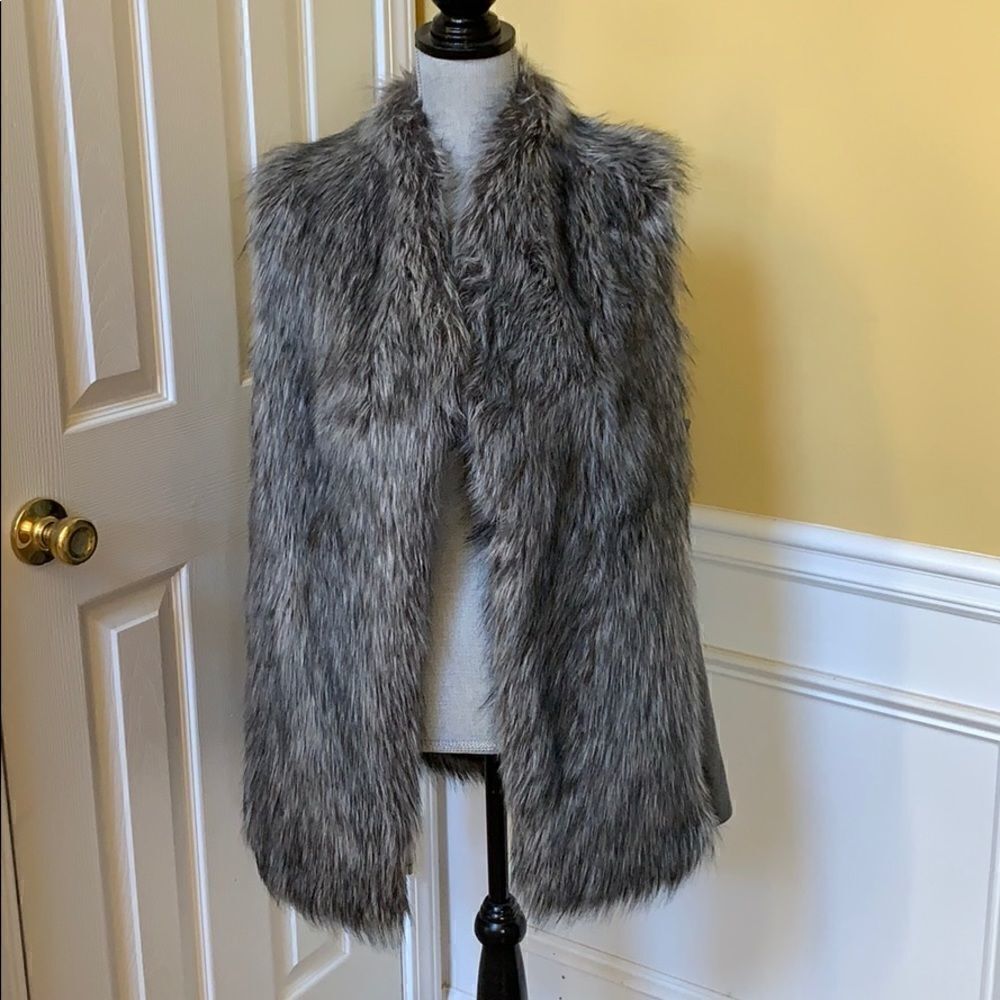 DKNY Faux Fur Vest 